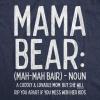 Womens Mama Duck T Shirt Cute Bird mom Gift for Pet Owner or Lover(Heather Navy – Mama Bear Definition)