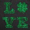 Womens Saint Patricks Day T Shirts Funny Shenanigans Clover Graphic Tees for Women(Heather Black – Love Clover Glitter)