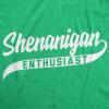 Womens Saint Patricks Day T Shirts Funny Shenanigans Clover Graphic Tees for Women(Heather Black – Shenanigan Enthusiast)