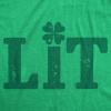 Womens Saint Patricks Day T Shirts Funny Shenanigans Clover Graphic Tees for Women(Heather Green – Lit Shamrock)