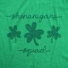 Womens Saint Patricks Day T Shirts Funny Shenanigans Clover Graphic Tees for Women(Heather Green – Shenanigans Squad)