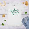 Womens Saint Patricks Day T Shirts Funny Shenanigans Clover Graphic Tees for Women(White – Magically Delicious)