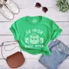 Womens so Irish Right Meow T Shirt Funny St Patricks Day Cat Lover Graphic Novelty Tee(Heather Green)