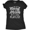 Crazy Dog T-Shirts womens 024badassmomgroupwmn(Heather Black – Hood Playlist)