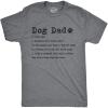 Mens Dog Dad Definition T Shirt Funny Fathers Day Pet Puppy Animal Lover Graphic Tee(Dark Heather Grey)