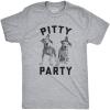 Mens Pitty Party T Shirt Cute Pitbull Dog Tee Gift for Pet Owner(Light Heather Grey)