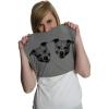 Womens Ask Me About My Pitties T Shirt Funny Flip Up Dog Pitbull Tee(Light Heather Grey)