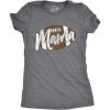 Womens Football Mama T Shirt Cute Pee Wee League Mom Tee(Dark Heather Grey)
