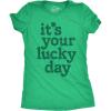 Womens Funny T Shirts Its Your Lucky Day St Patricks Day Graphic Tee for Ladies(Heather Green – Its Your Lucky Day)