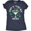 Womens Funny T Shirts Just A Tini Bit Irish Sarcastic St Patricks Day Drinking Tee for Ladies
