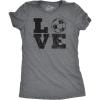 Womens Love Soccer T Shirt for Mom Funny Vintage Graphic Cool Ladies(Dark Heather Grey)