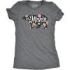 Womens Mama Bear T Shirt Cute Funny Best Mom of Boys Girls Cool Mother Tee(Dark Heather Grey – Floral)