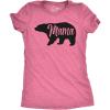 Womens Mama Bear T Shirt Cute Funny Best Mom of Boys Girls Cool Mother Tee(Heather Pink)