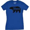 Womens Mama Bear T Shirt Cute Funny Best Mom of Boys Girls Cool Mother Tee(Heather Royal)