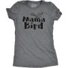 Womens Mama Duck T Shirt Cute Bird mom Gift for Pet Owner or Lover(Dark Heather Grey – Mama Bird)
