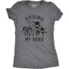 Womens Mama Duck T Shirt Cute Bird mom Gift for Pet Owner or Lover(Dark Heather Grey – My Herd)
