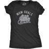 Womens Mama Duck T Shirt Cute Bird mom Gift for Pet Owner or Lover(Heather Black – Mom Goals Opossum)