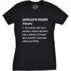 Womens Mama Duck T Shirt Cute Bird mom Gift for Pet Owner or Lover(Heather Black – Unicorn Mom)