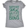Womens Mama Duck T Shirt Cute Bird mom Gift for Pet Owner or Lover(Light Heather Grey – Wildlife Boys)