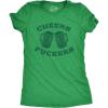 Womens Saint Patricks Day T Shirts Funny Shenanigans Clover Graphic Tees for Women(Heather Green – Cheers)