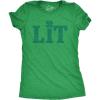 Womens Saint Patricks Day T Shirts Funny Shenanigans Clover Graphic Tees for Women(Heather Green – Lit Shamrock)