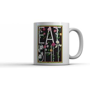 Crazy Dog T-Shirts Eat Shit Flowers Mug Funny Sarcastic Floral Graphic Novelty Coffee Cup-11oz