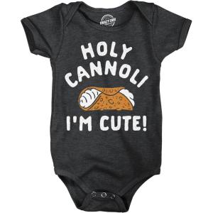 Crazy Dog T-Shirts Holy Cannoli Im Cute Baby Bodysuit Funny Sarcastic Food Graphic Novelty Jumper For Infants
