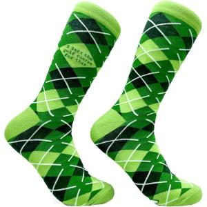 Crazy Dog T-Shirts Mens Funny Golf Socks Sports Crews for Guys with Fun Clubhouse Sayings(Golf Course)