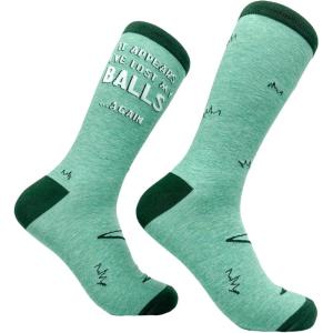 Crazy Dog T-Shirts Mens Funny Golf Socks Sports Crews for Guys with Fun Clubhouse Sayings(Lost My Balls)