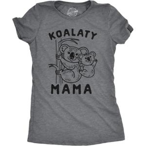 Womens Mama Duck T Shirt Cute Bird mom Gift for Pet Owner or Lover(Dark Heather Grey – Koalaty Mama)