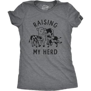 Womens Mama Duck T Shirt Cute Bird mom Gift for Pet Owner or Lover(Dark Heather Grey – My Herd)
