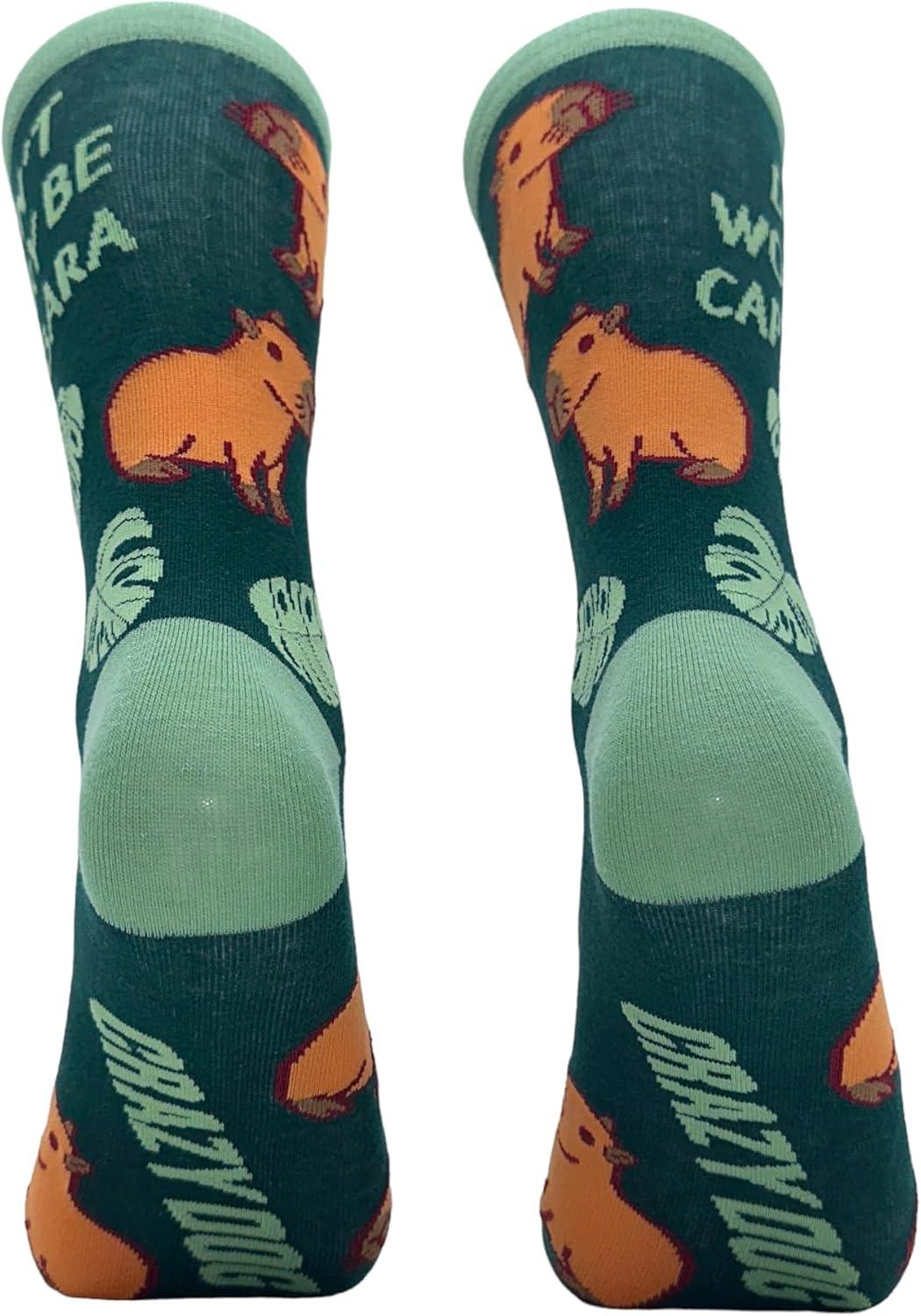 imageCrazy Dog TShirts Cute Animal Socks for Women Fun Socks with Animals and Sarcastic HumorBe Capybara