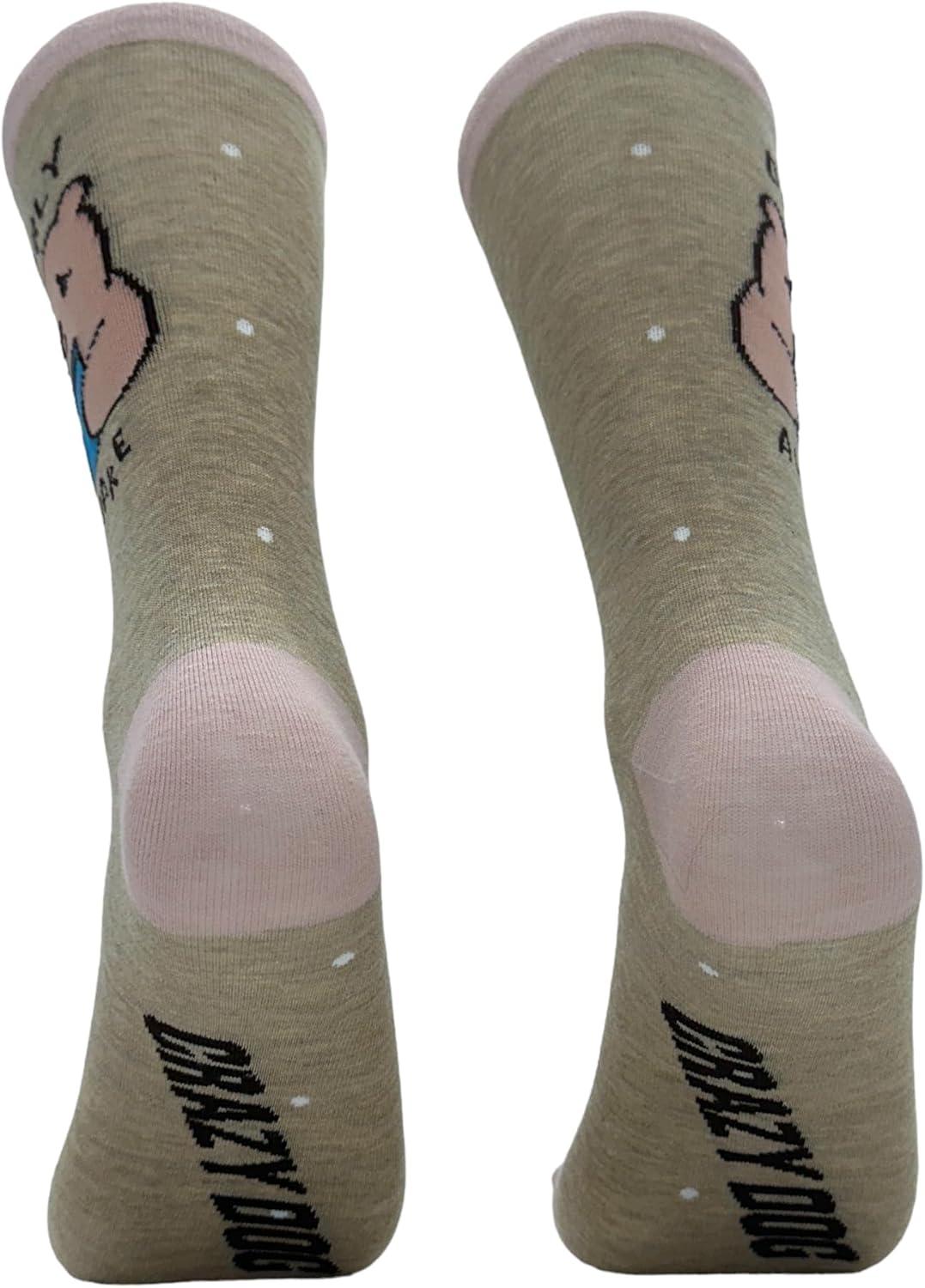 imageCrazy Dog TShirts Cute Animal Socks for Women Fun Socks with Animals and Sarcastic HumorBearly Awake