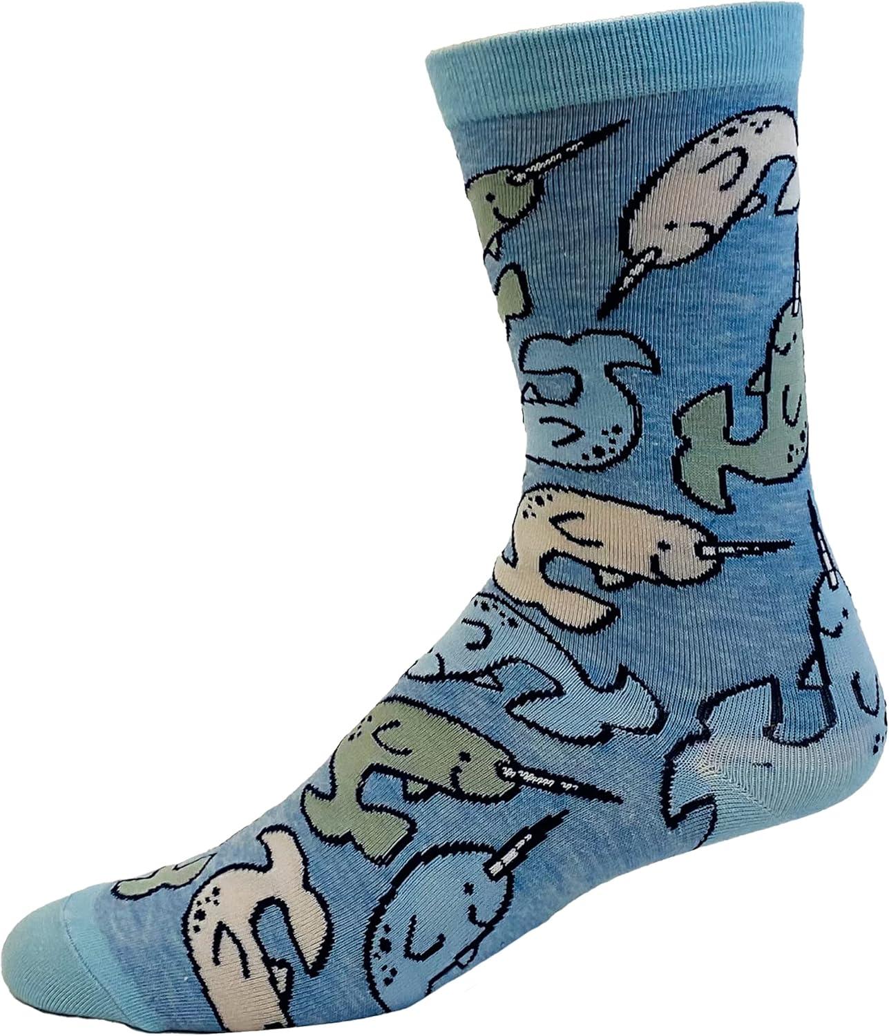 imageCrazy Dog TShirts Cute Animal Socks for Women Fun Socks with Animals and Sarcastic HumorSave the Narwhals