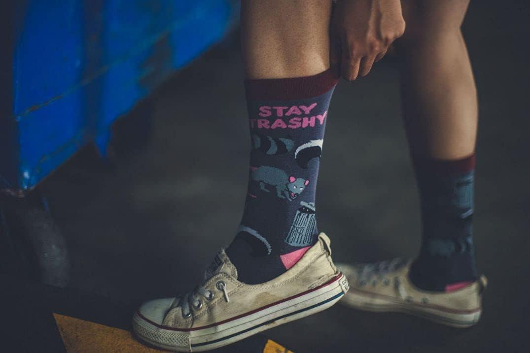 imageCrazy Dog TShirts Cute Animal Socks for Women Fun Socks with Animals and Sarcastic HumorStay Trashy