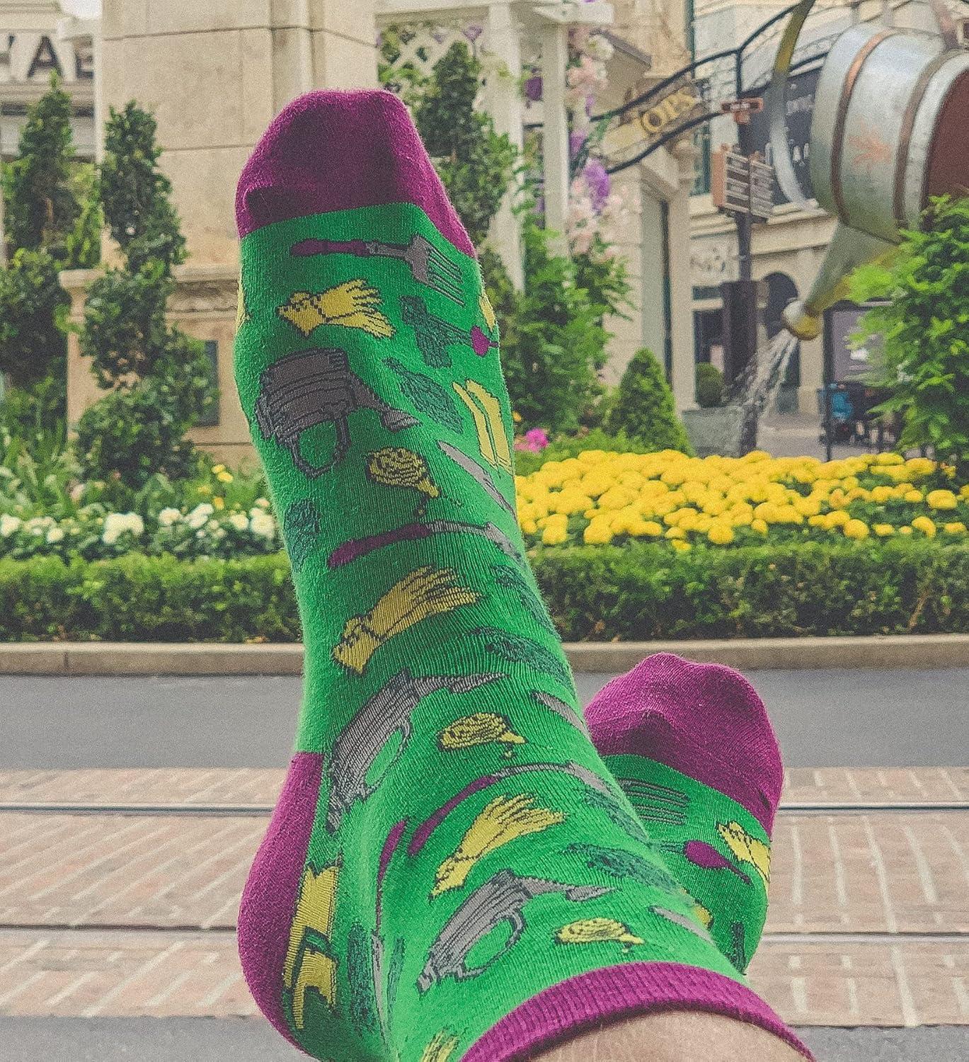 imageCrazy Dog TShirts Womens Gardening Tools Socks Funny Vegetable Gardener Graphic Novelty Footwear