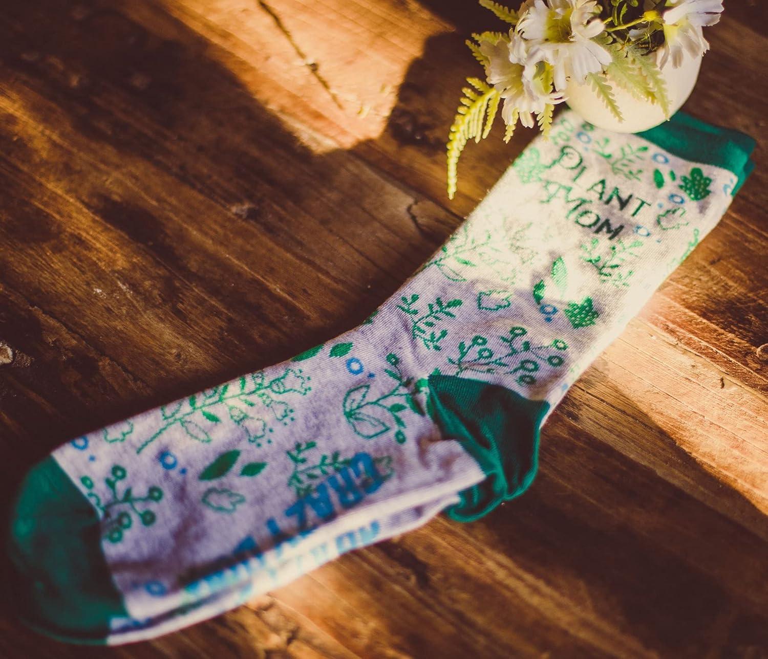 imageCrazy Dog TShirts Womens Plant Mom Socks Funny Gardening Flowers Herbs Growing Novelty Graphic Footwear