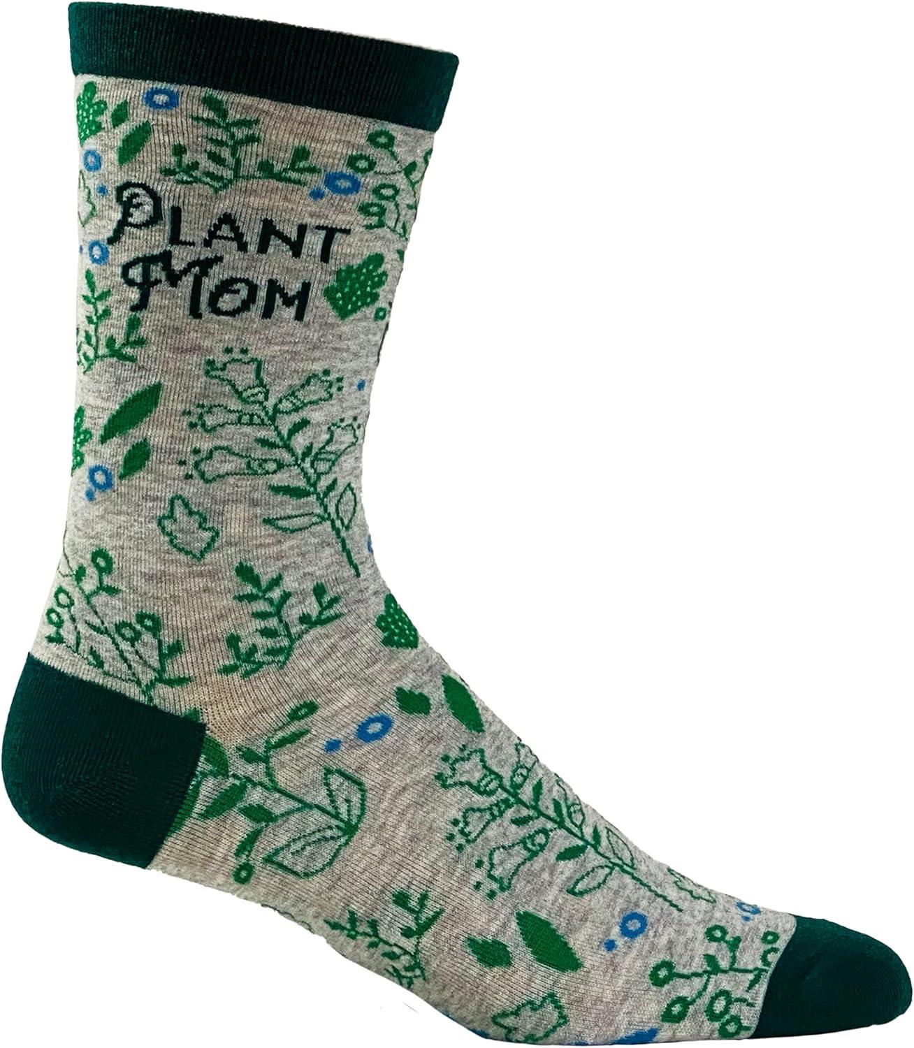 imageCrazy Dog TShirts Womens Plant Mom Socks Funny Gardening Flowers Herbs Growing Novelty Graphic Footwear