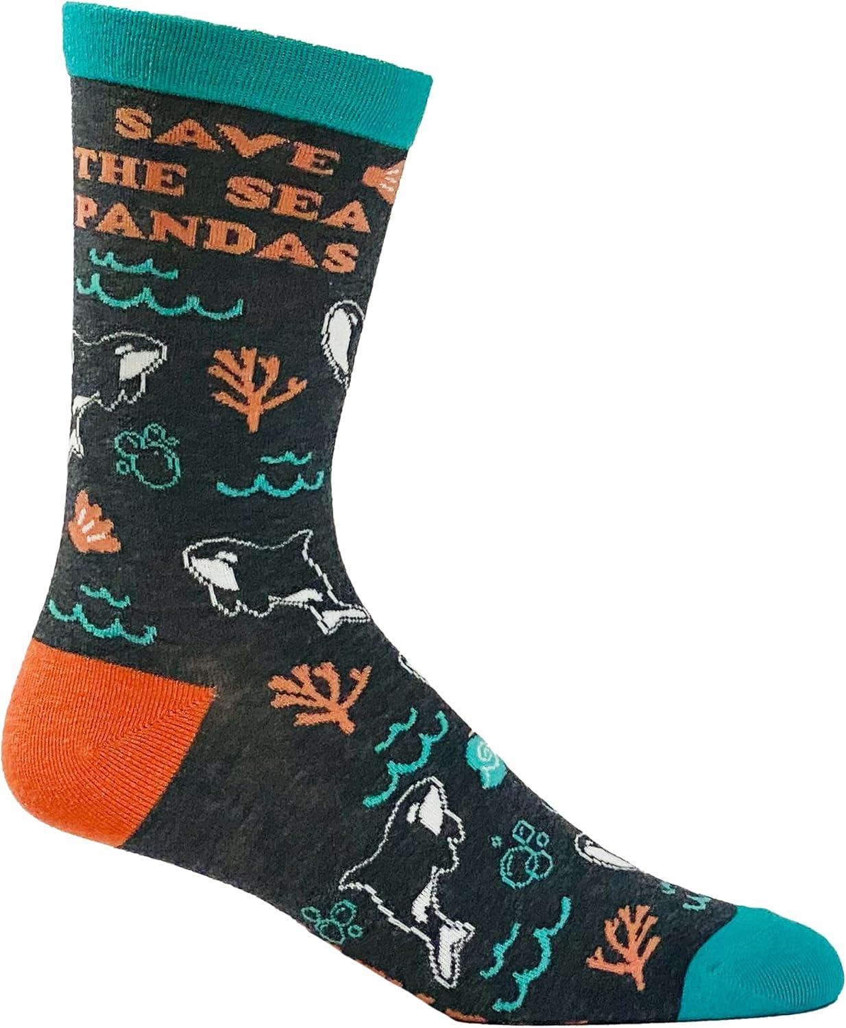 imageCrazy Dog TShirts Womens Save The Sea Pandas Socks Funny Orca Save The Whales Killer Whale Novelty Footwear