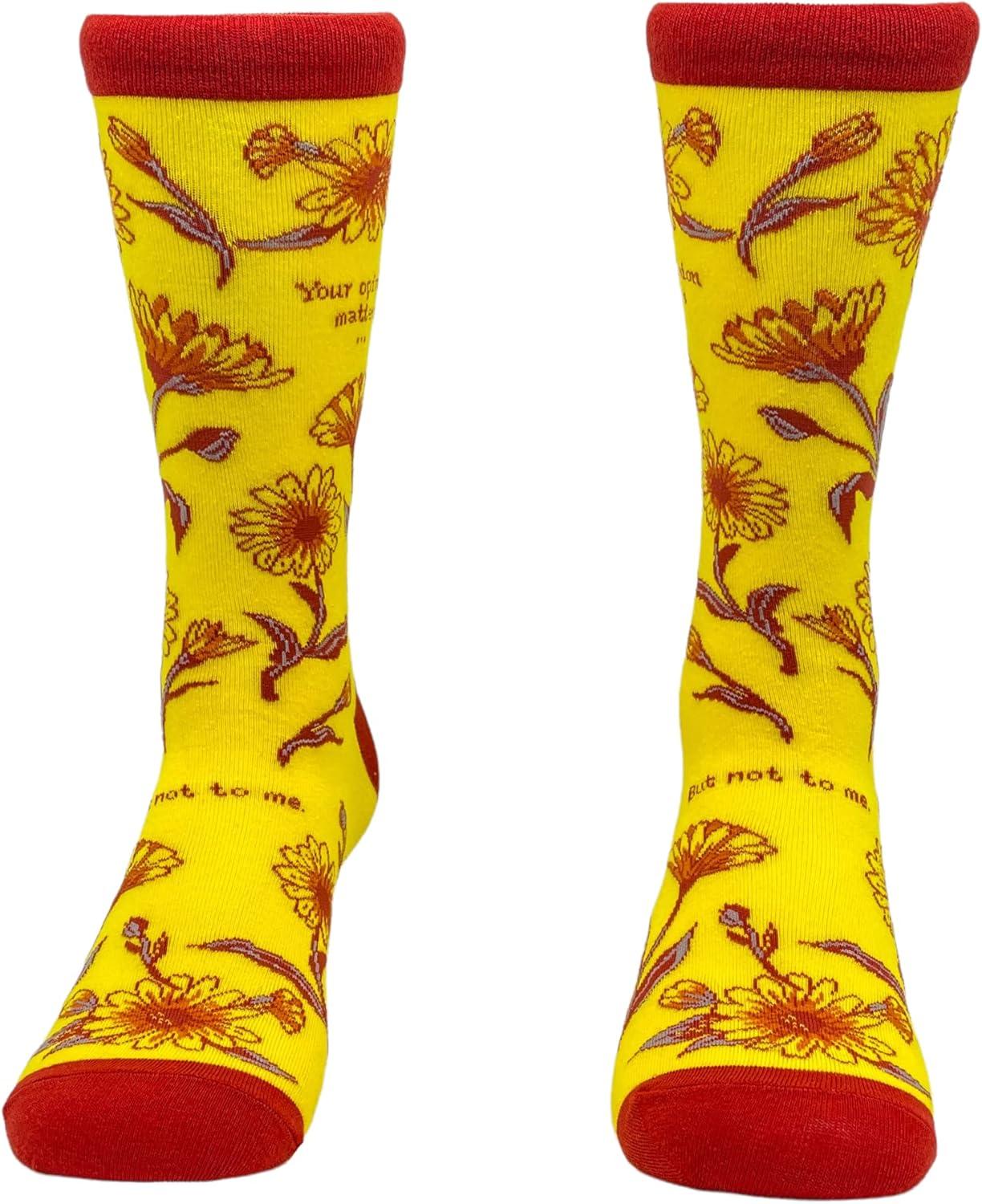 imageCrazy Dog TShirts Womens Your Opinion Matters But Not to Me Socks Funny Sarcastic Rude Graphic Novelty Footwear