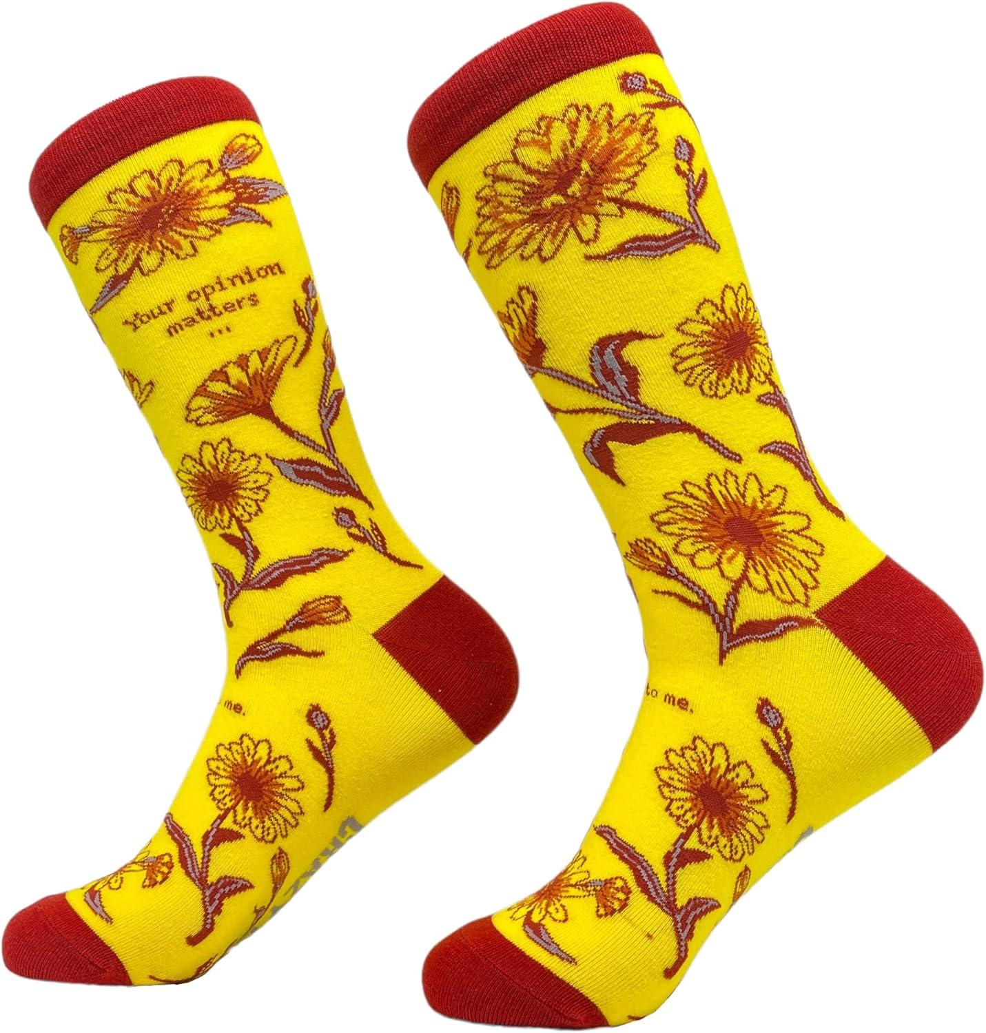 imageCrazy Dog TShirts Womens Your Opinion Matters But Not to Me Socks Funny Sarcastic Rude Graphic Novelty Footwear