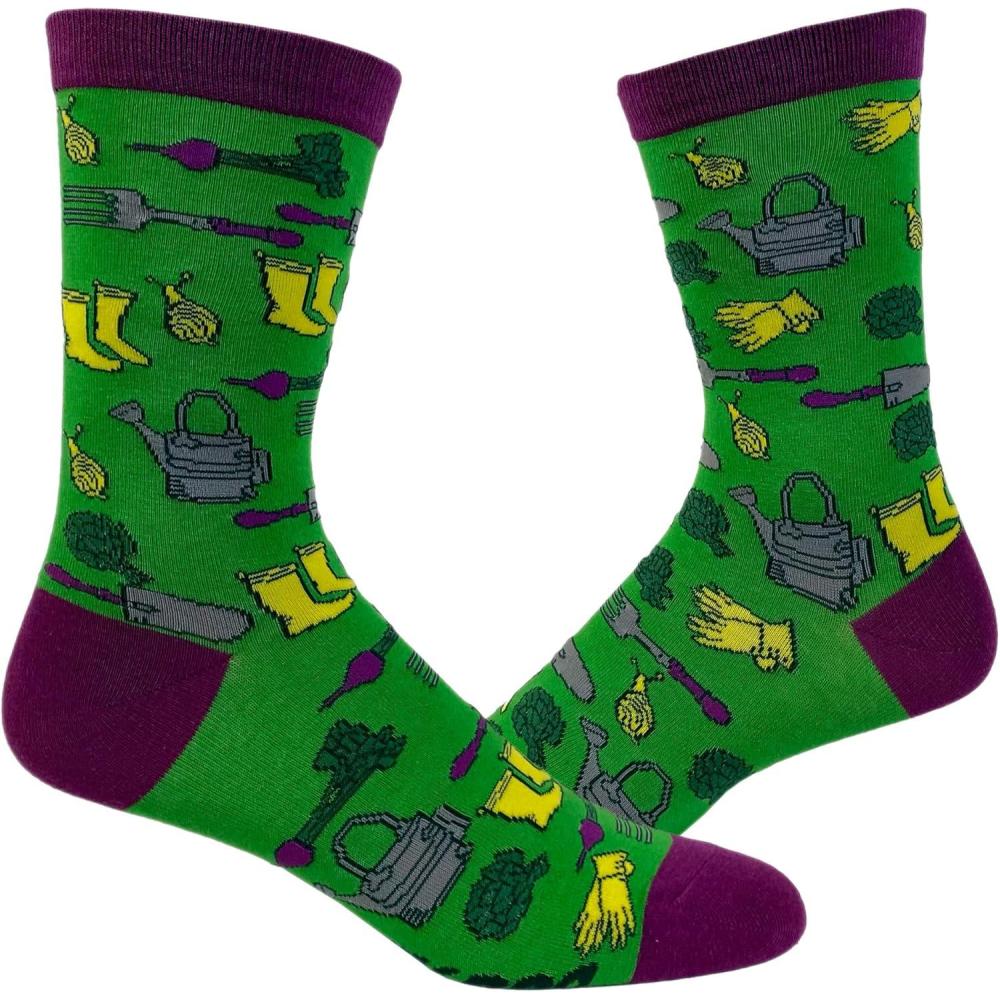 imageCrazy Dog TShirts Womens Gardening Tools Socks Funny Vegetable Gardener Graphic Novelty Footwear