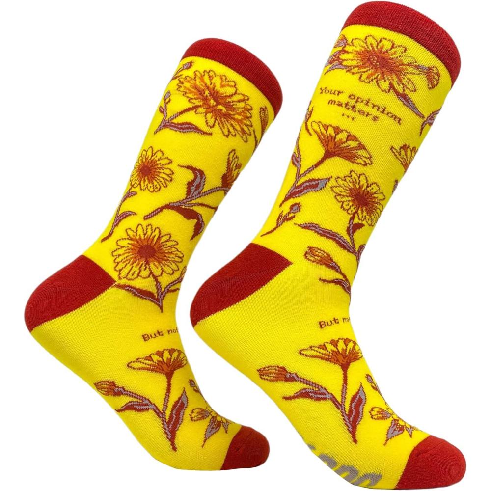 imageCrazy Dog TShirts Womens Your Opinion Matters But Not to Me Socks Funny Sarcastic Rude Graphic Novelty Footwear