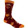 Crazy Dog T-Shirts Womens Halloween Socks Funny Spooky October Fall Novelty Graphic Footwear(Pumpkin Spice)