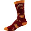 Crazy Dog T-Shirts Womens Halloween Socks Funny Spooky October Fall Novelty Graphic Footwear(Pumpkin Spice)