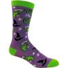 Crazy Dog T-Shirts Womens Halloween Socks Funny Spooky October Fall Novelty Graphic Footwear(Witches Be Crazy)