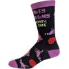 Crazy Dog T-Shirts Womens Halloween Socks Funny Spooky October Fall Novelty Graphic Footwear(Zombies Eat Brains)