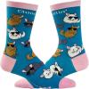 Crazy Dog T-Shirts Cute Animal Socks for Women Fun Socks with Animals and Sarcastic Humor(Chinchillin)