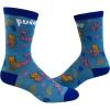 Crazy Dog T-Shirts Cute Animal Socks for Women Fun Socks with Animals and Sarcastic Humor(Purrmaid)