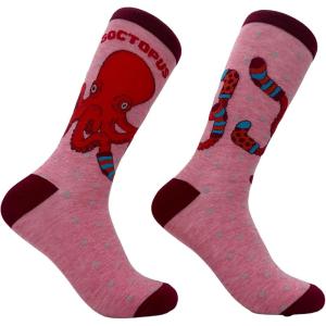 Crazy Dog T-Shirts Cute Animal Socks for Women Fun Socks with Animals and Sarcastic Humor(Soctopus)